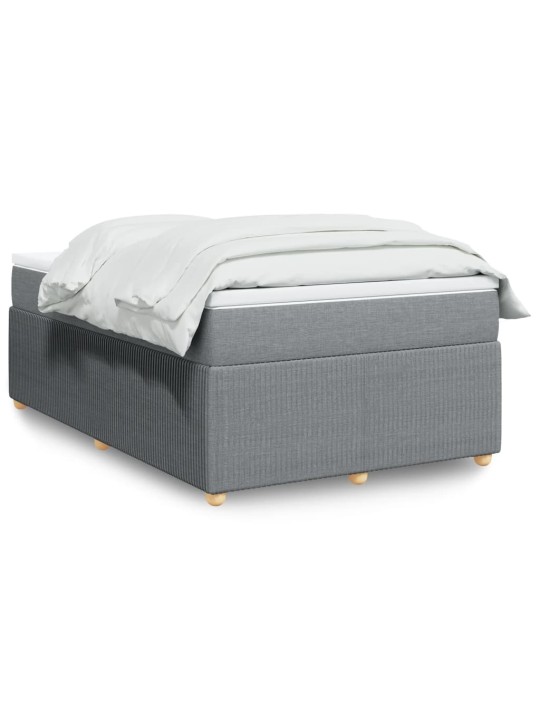 Box spring postel s matrací světle šedá 120x190 cm textil