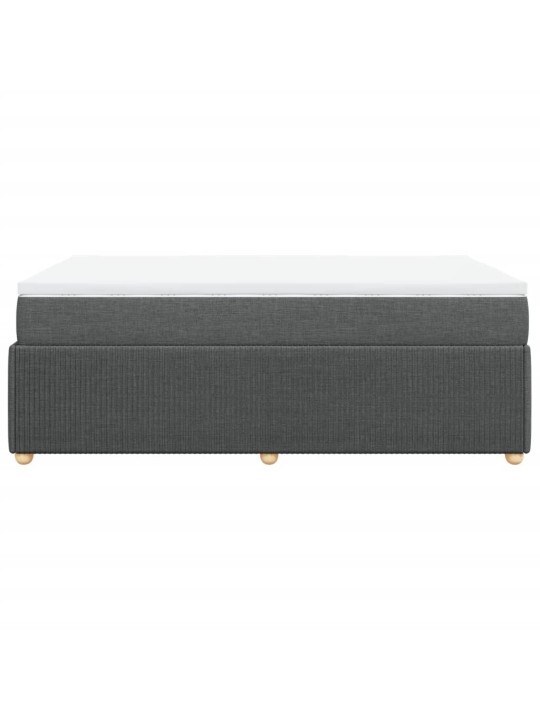 Box spring postel s matrací tmavě šedá 120x190 cm textil