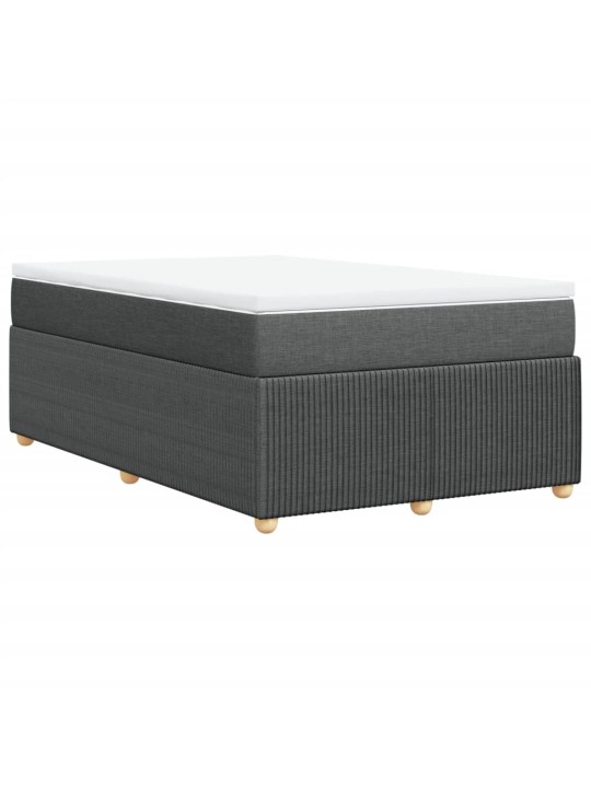 Box spring postel s matrací tmavě šedá 120x190 cm textil