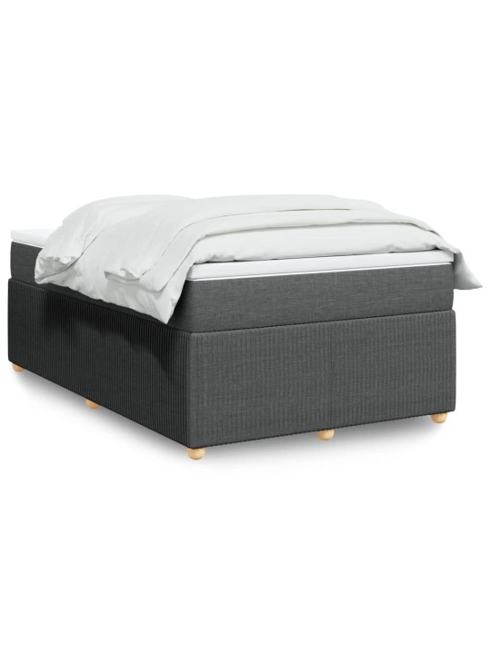 Box spring postel s matrací tmavě šedá 120x190 cm textil