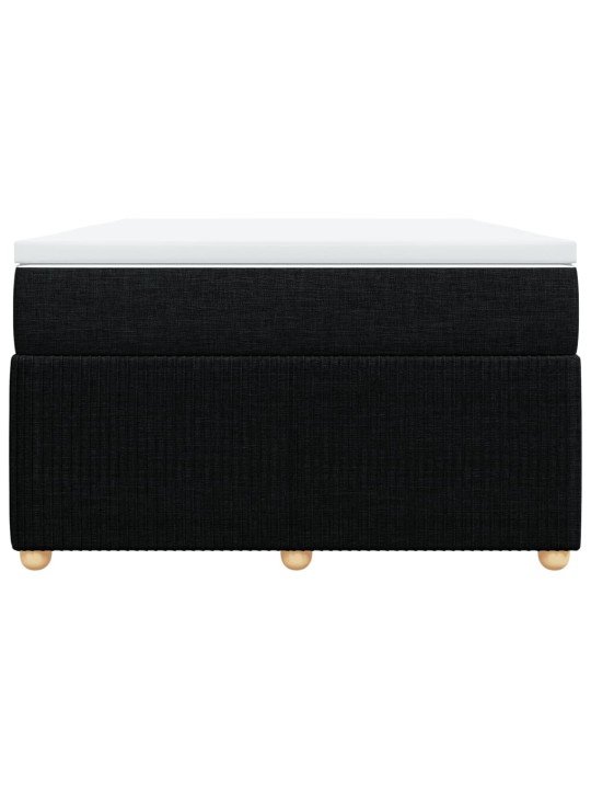 Box spring postel s matrací černá 120x190 cm textil