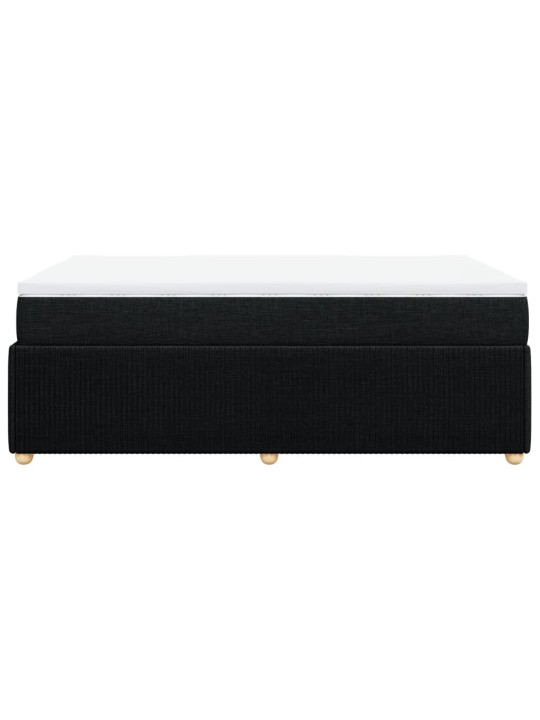 Box spring postel s matrací černá 120x190 cm textil
