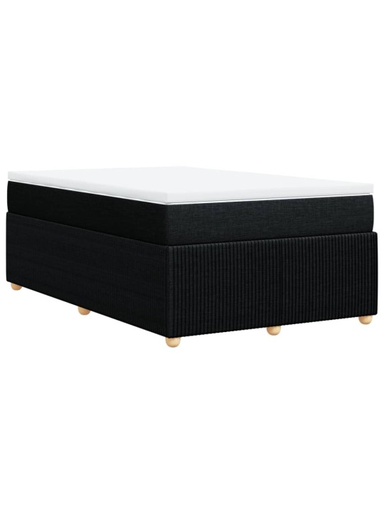 Box spring postel s matrací černá 120x190 cm textil