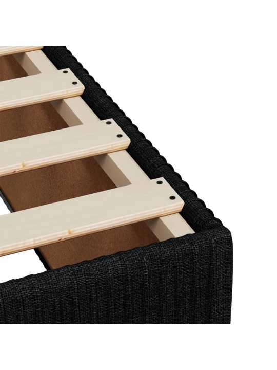 Box spring postel s matrací černá 120x190 cm textil