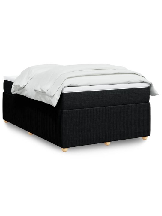 Box spring postel s matrací černá 120x190 cm textil