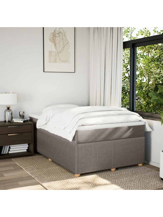 Box spring postel s matrací taupe 120x190 cm textil