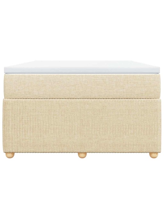 Box spring postel s matrací krémová 120x190 cm textil
