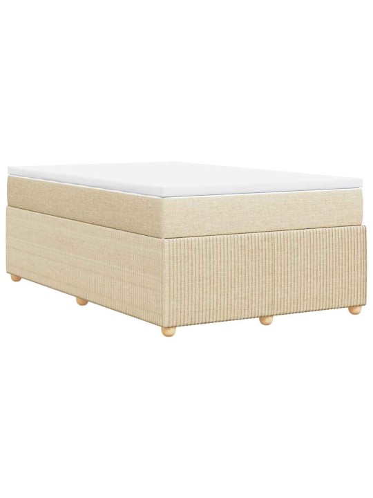 Box spring postel s matrací krémová 120x190 cm textil