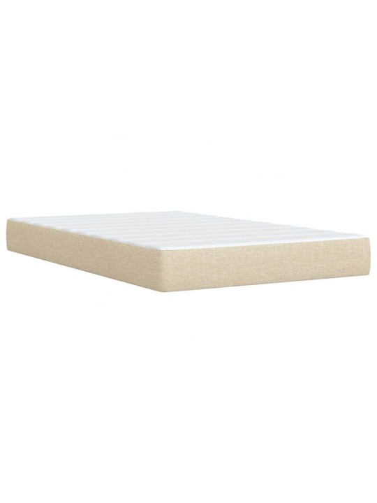 Box spring postel s matrací krémová 120x190 cm textil