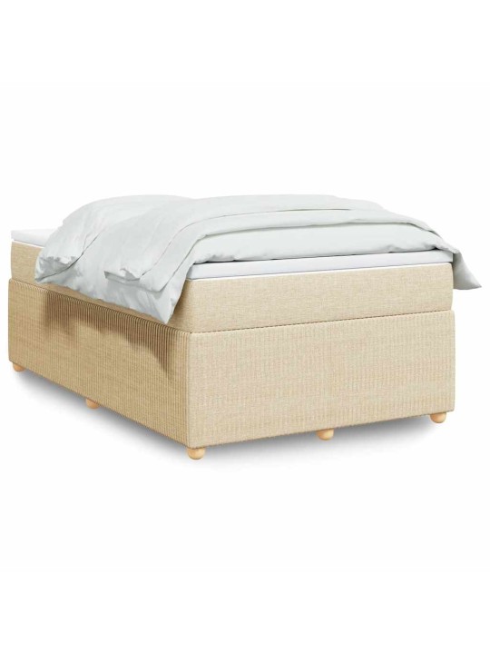 Box spring postel s matrací krémová 120x190 cm textil