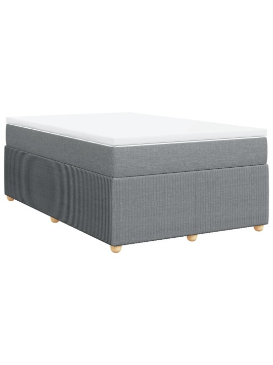 Box spring postel s matrací světle šedá 120 x 200 cm textil