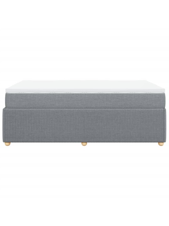 Box spring postel s matrací světle šedá 120 x 200 cm textil
