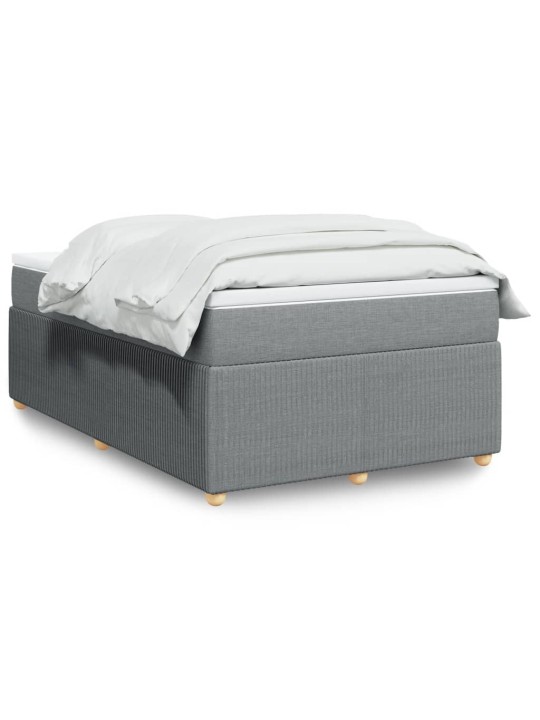 Box spring postel s matrací světle šedá 120 x 200 cm textil