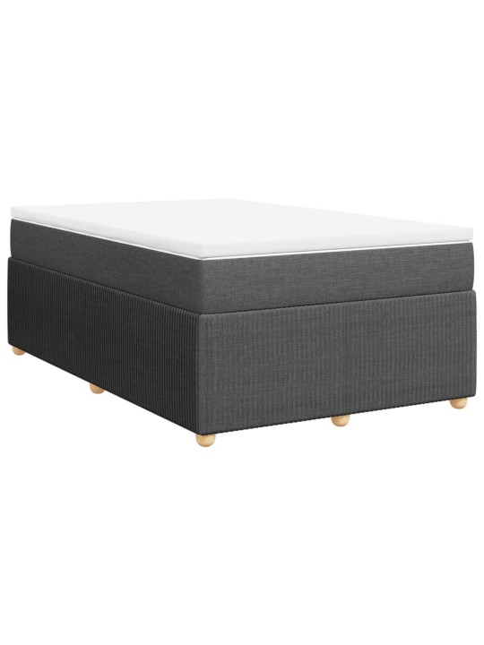 Box spring postel s matrací tmavě šedá 120x200 cm textil