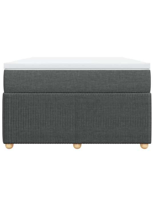 Box spring postel s matrací tmavě šedá 120x200 cm textil