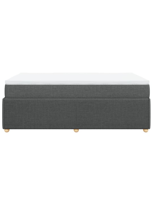 Box spring postel s matrací tmavě šedá 120x200 cm textil