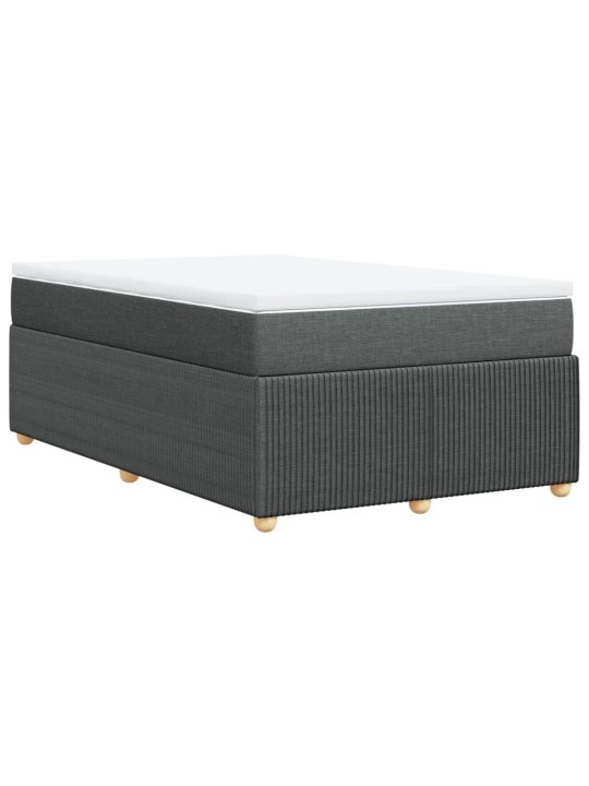 Box spring postel s matrací tmavě šedá 120x200 cm textil