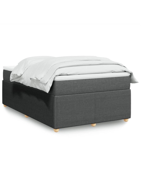 Box spring postel s matrací tmavě šedá 120x200 cm textil