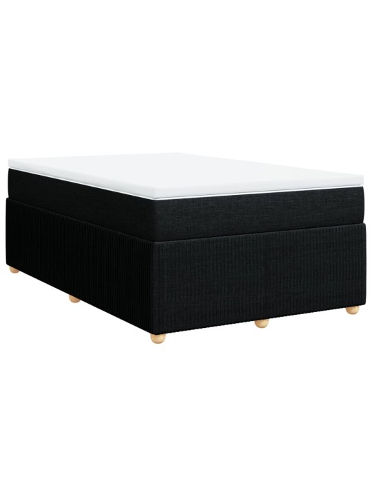 Box spring postel s matrací černá 120x200 cm textil