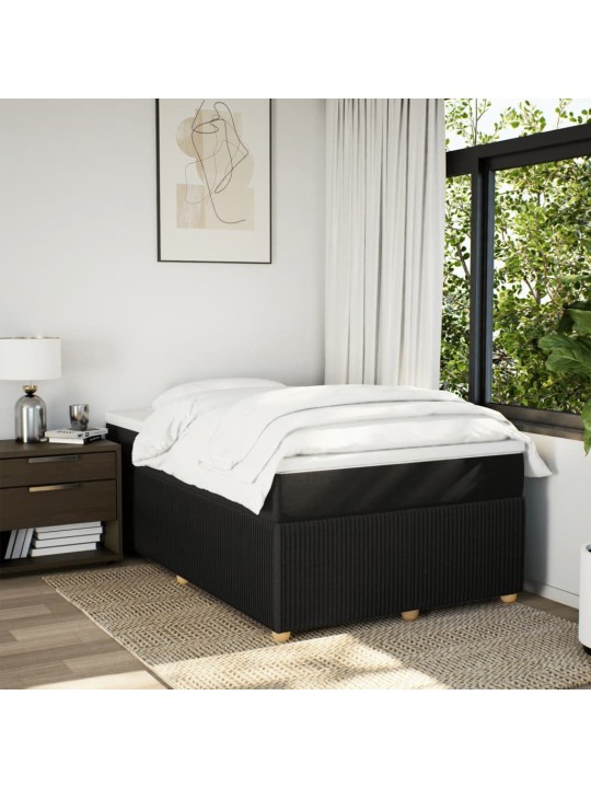 Box spring postel s matrací černá 120x200 cm textil