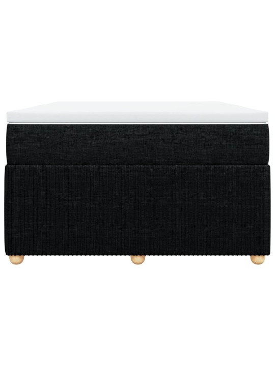Box spring postel s matrací černá 120x200 cm textil