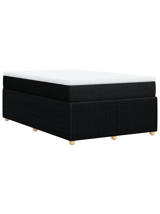 Box spring postel s matrací černá 120x200 cm textil