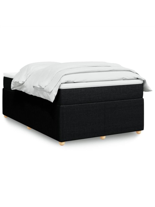 Box spring postel s matrací černá 120x200 cm textil