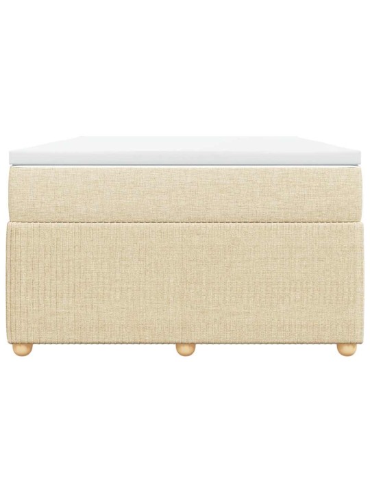 Box spring postel s matrací krémová 120x200 cm textil