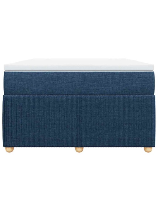 Box spring postel s matrací modrá 120x200 cm textil