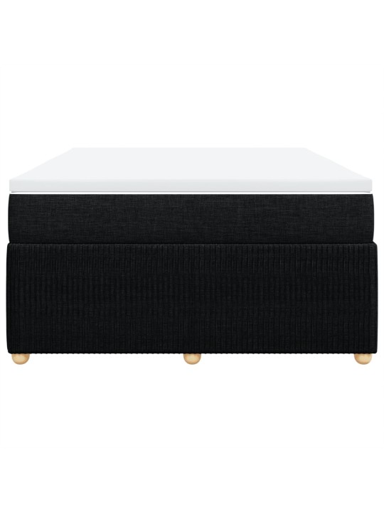 Box spring postel s matrací černá 140 x 190 cm textil