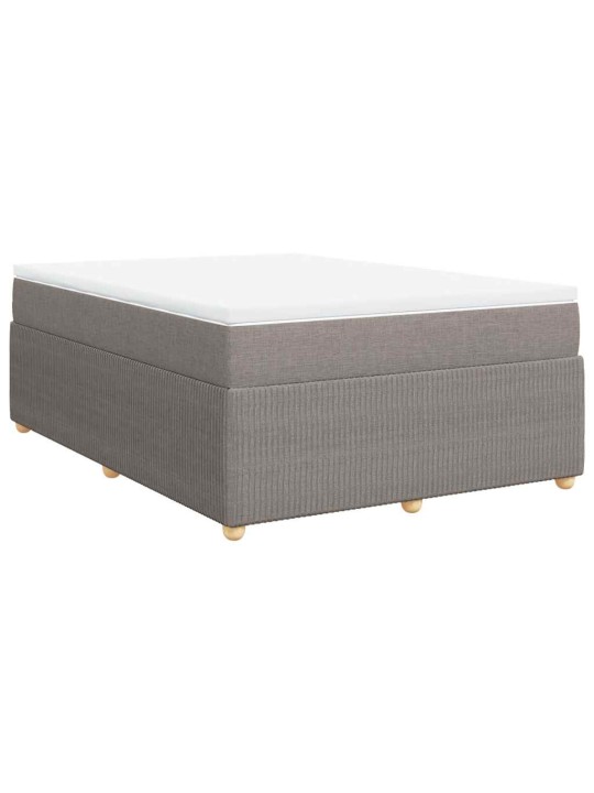 Box spring postel s matrací taupe 140x190 cm textil