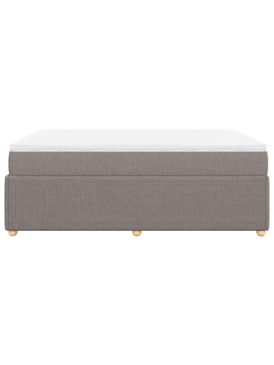 Box spring postel s matrací taupe 140x190 cm textil