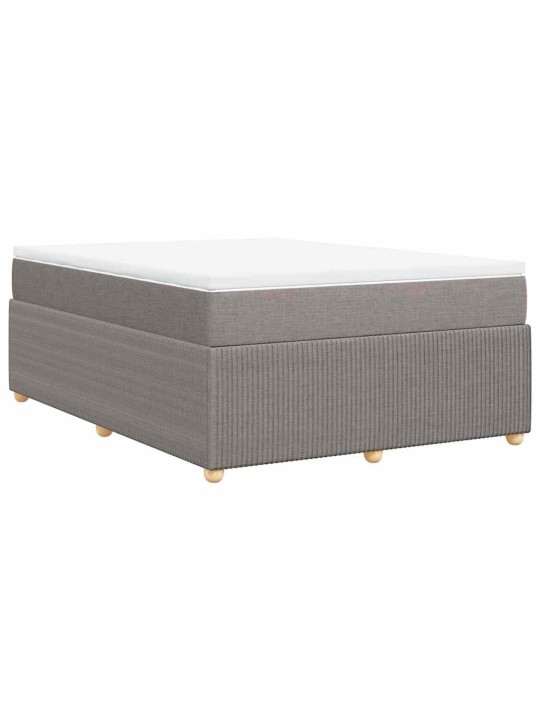 Box spring postel s matrací taupe 140x190 cm textil