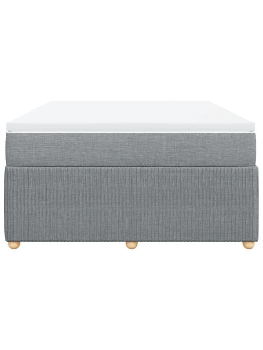 Box spring postel s matrací světle šedá 140 x 200 cm textil