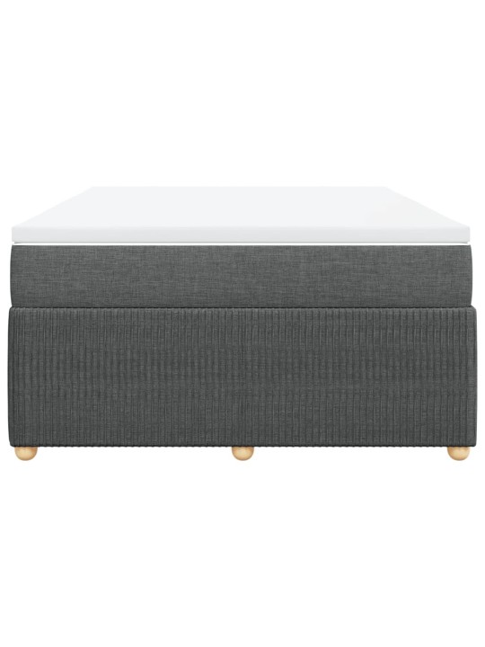 Box spring postel s matrací tmavě šedá 140x200 cm textil