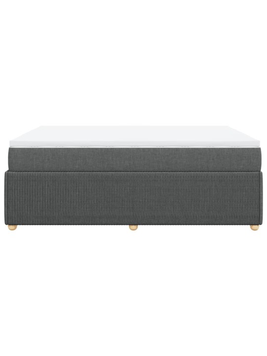 Box spring postel s matrací tmavě šedá 140x200 cm textil