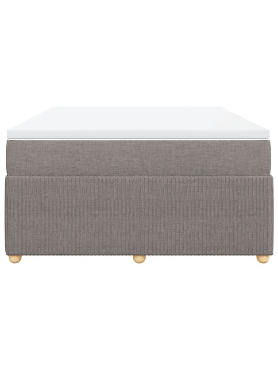 Box spring postel s matrací taupe 140x200 cm textil