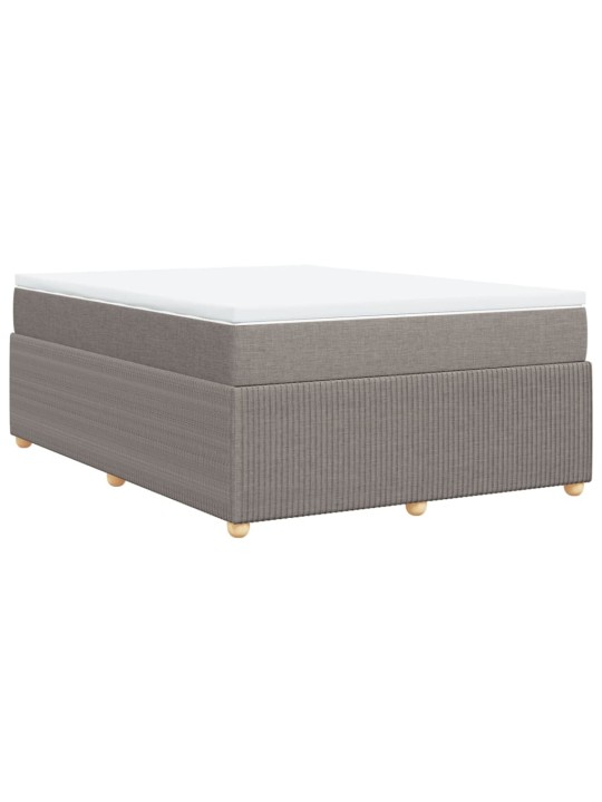 Box spring postel s matrací taupe 140x200 cm textil