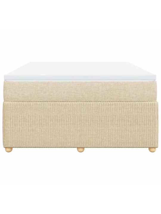 Box spring postel s matrací krémová 140x200 cm textil