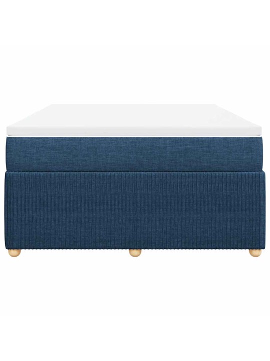 Box spring postel s matrací modrá 140x200 cm textil