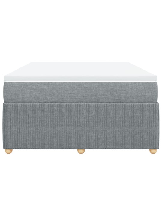 Box spring postel s matrací světle šedá 160 x 200 cm textil