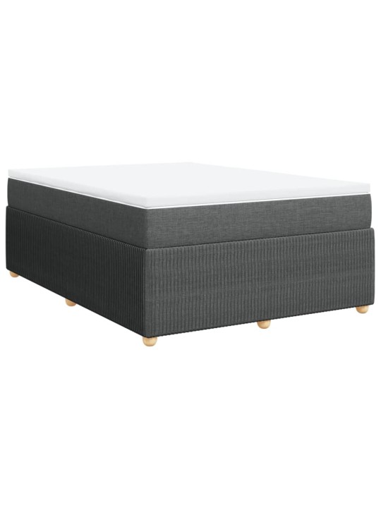 Box spring postel s matrací tmavě šedá 160x200 cm textil