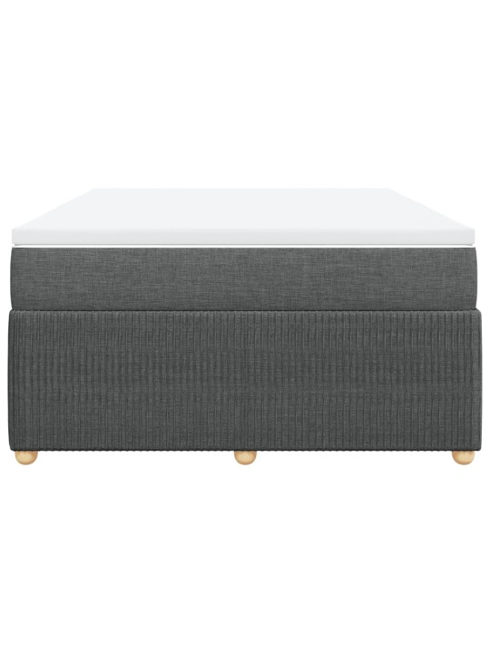 Box spring postel s matrací tmavě šedá 160x200 cm textil