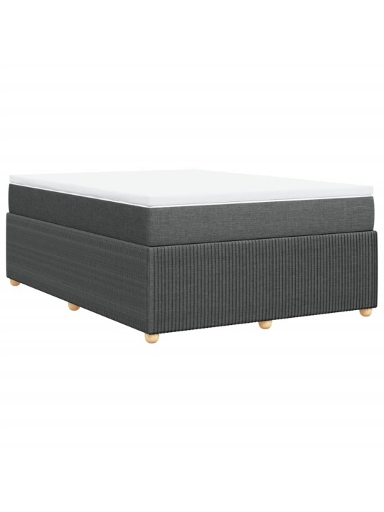Box spring postel s matrací tmavě šedá 160x200 cm textil