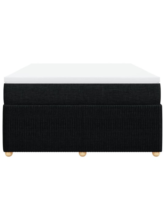 Box spring postel s matrací černá 160x200 cm textil