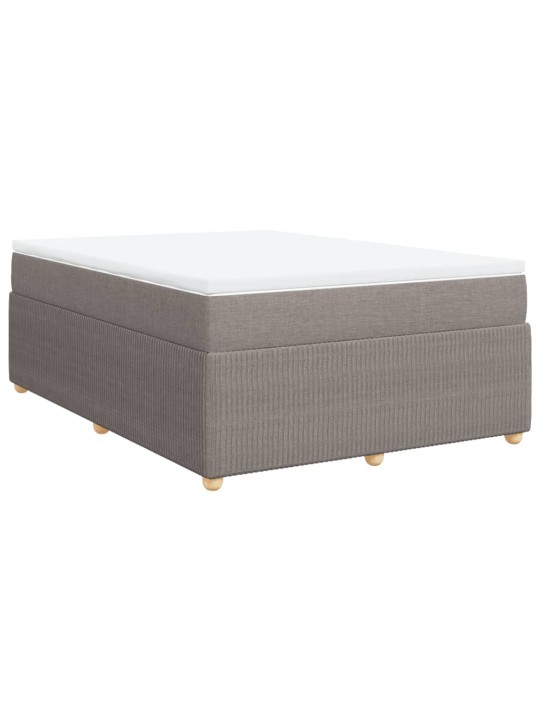 Box spring postel s matrací taupe 160x200 cm textil