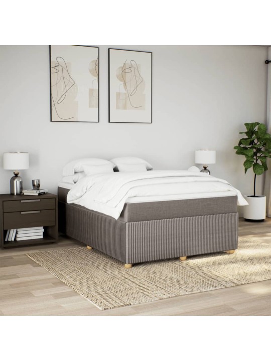 Box spring postel s matrací taupe 160x200 cm textil