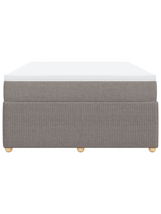 Box spring postel s matrací taupe 160x200 cm textil