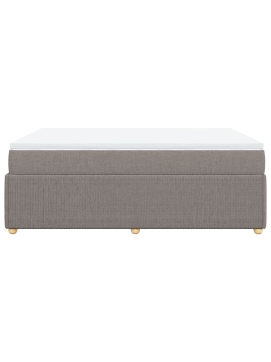 Box spring postel s matrací taupe 160x200 cm textil