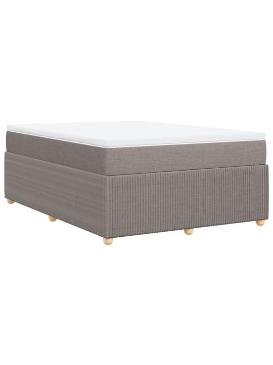 Box spring postel s matrací taupe 160x200 cm textil